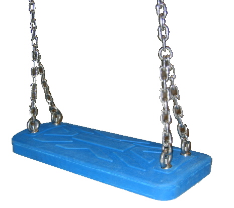 Schaukelsitz gummi blau Pro für Spielgeräte 45x16cm