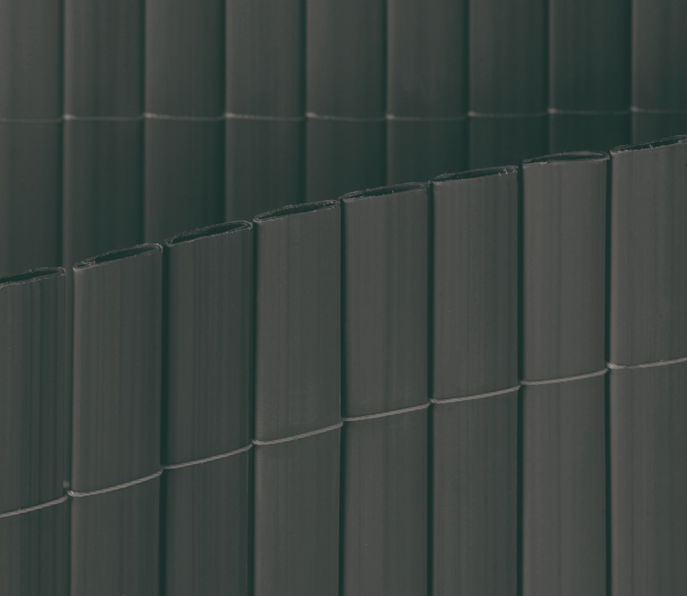Sichtschutzmatte PVC Bambuszaun anthrazit 2x3m