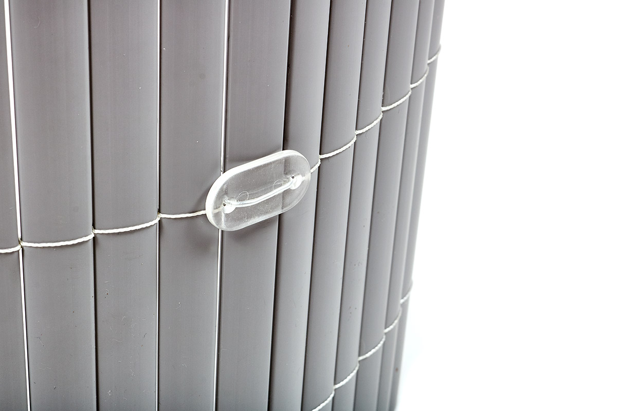 Sichtschutzmatte PVC Bambuszaun Balkonsichtschutz grau 100x300cm