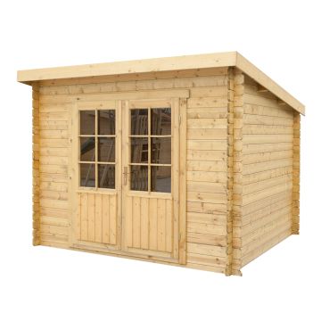 Gartenhaus Blockbohlenhaus Heywood 3x3m