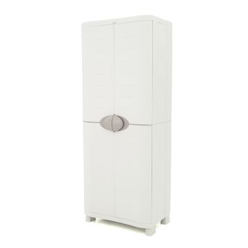 Armoire gris plastic avec 4 étagères