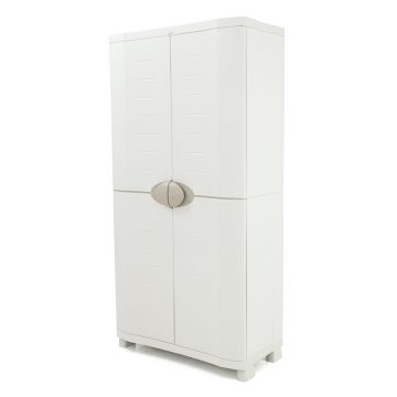 Broom closet cabinet grey 90x184cm