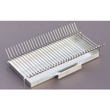 Aschekasten mit Feuerrost edelstahl für Gartengrillkamine Grillkamin 55x29cm