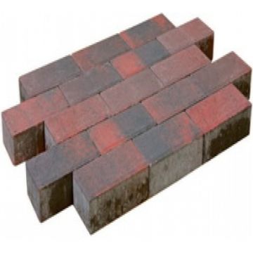 Betonklinker sierbestrating rood/zwart, 21x10,5x7cm, per m2