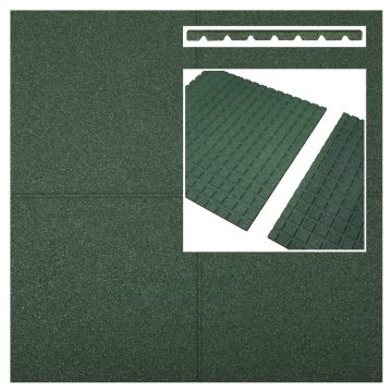 Dalle caoutchouc vert 1000x1000x25mm (m2)