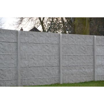 Betonzaun Stepstone grau 200x193cm einseitig