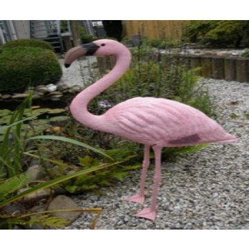 Vijverdecoratie flamingo 90cm