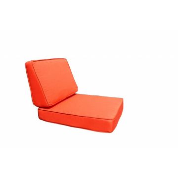 Housse de coussin pour fauteuil résine tressée Paris orange