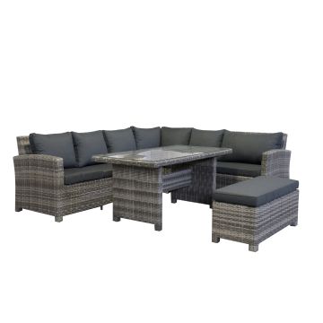 Aluminium loungeset Parma 8 personen