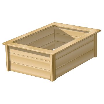 Houten frame vijver 147,5x103,5x47,5cm