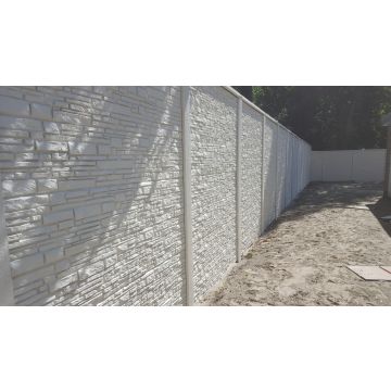 Betonzaun Rusticastone grau doppelseitig 200x200cm