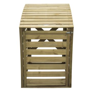 Cache poubelle en bois 78x122x92cm