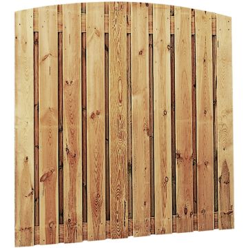 Houten schutting met toog zichtdicht 21 planks 180x180cm