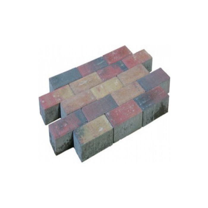 Trommelstenen of koppelstones dikformaat bont 20x6,6x7cm (m2)