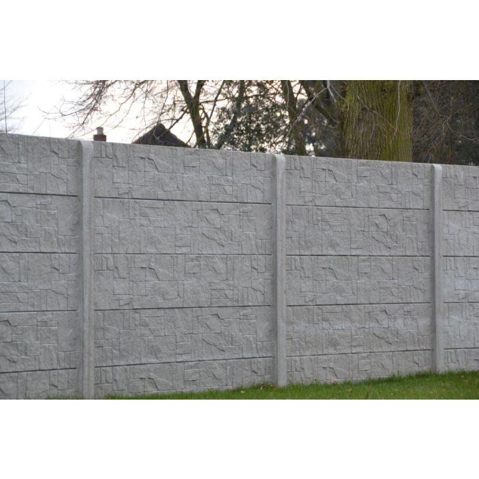 Betonzaun Stepstone grau 200x231cm einseitig