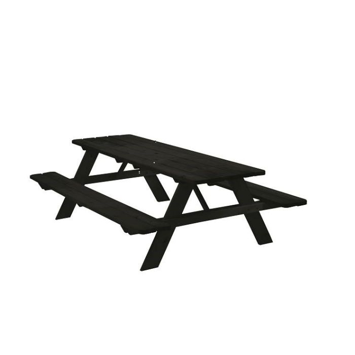 Picknicktafel zwart 180cm