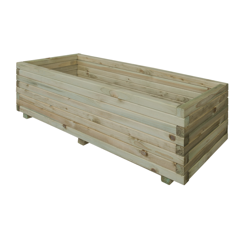 Jardinière rectangulaire 150x50x60 260L en bois certifié FSC