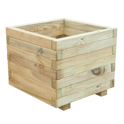 Square wooden planters 40x40x35cm