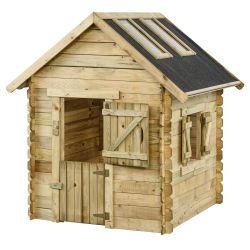 Wooden playhouse with skylight 120x120x160cm