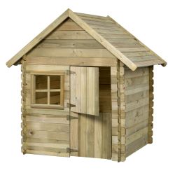 Wooden playhouse with floor 120x120x160cm