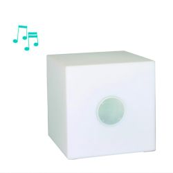 Tuinverlichting lichtkubus Cube met speaker 20x20x20cm