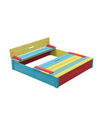 Sandbox wood square 120x120cm, colored