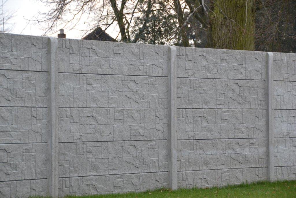 Betonzaun Stepstone grau 200x193cm doppelseitig