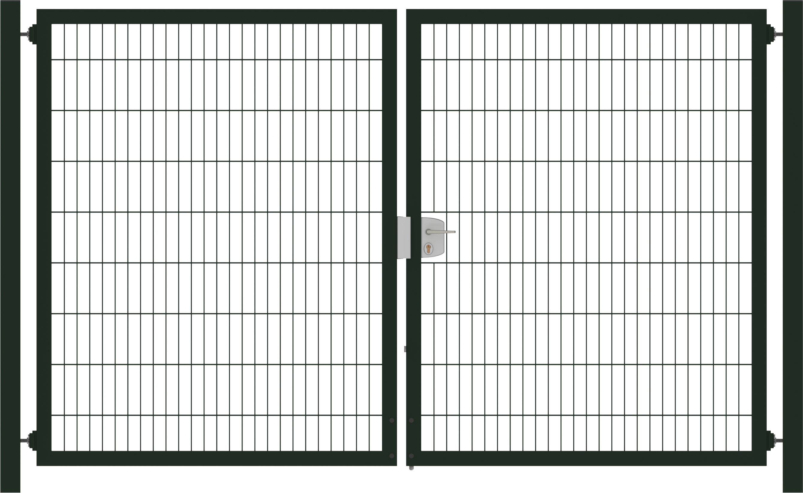 Gartentor Doppeltor Doppelstabmatten 203x500cm